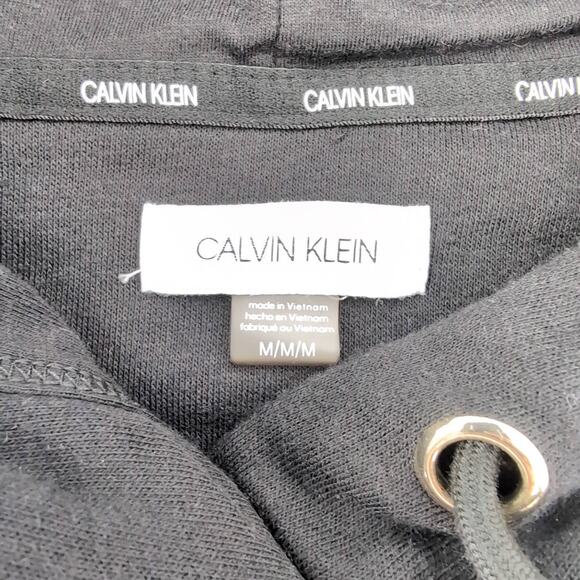 Calvin Klein Black Hoodie Short Sleeve Mini Dress with Pockets - Size M - GUC - Picture 4 of 13